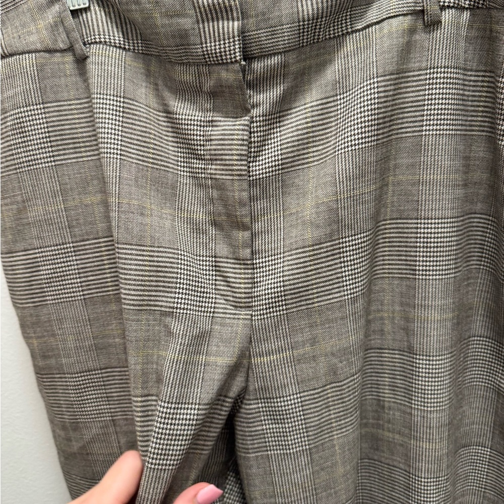 Worthington Plaid Blazer and Pants set in Gray and Brown Tones - Picture 4 of 9